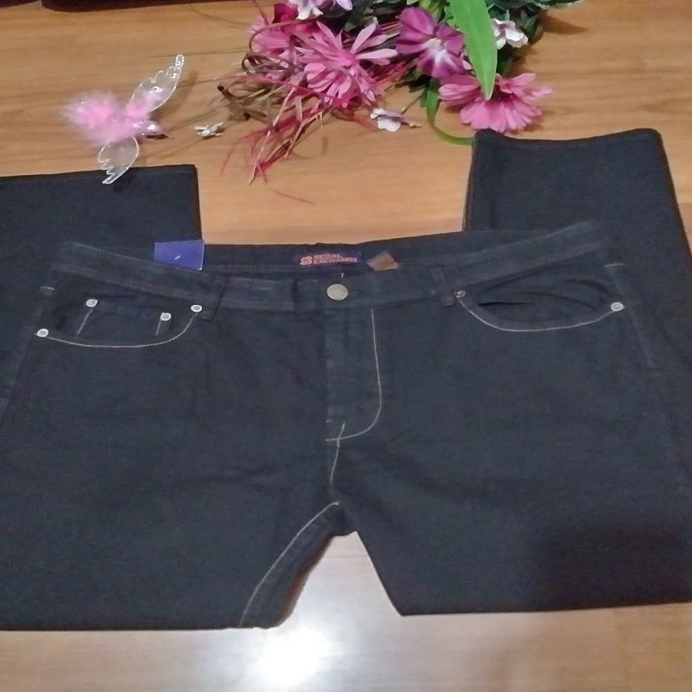 NWT Mens "Regal Exchange" black denim jeans